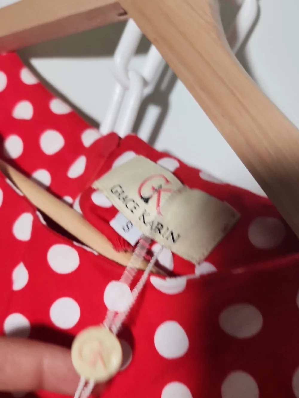 Grace Karin Red and White Polka Dot Midi Dress - Picture 6 of 9
